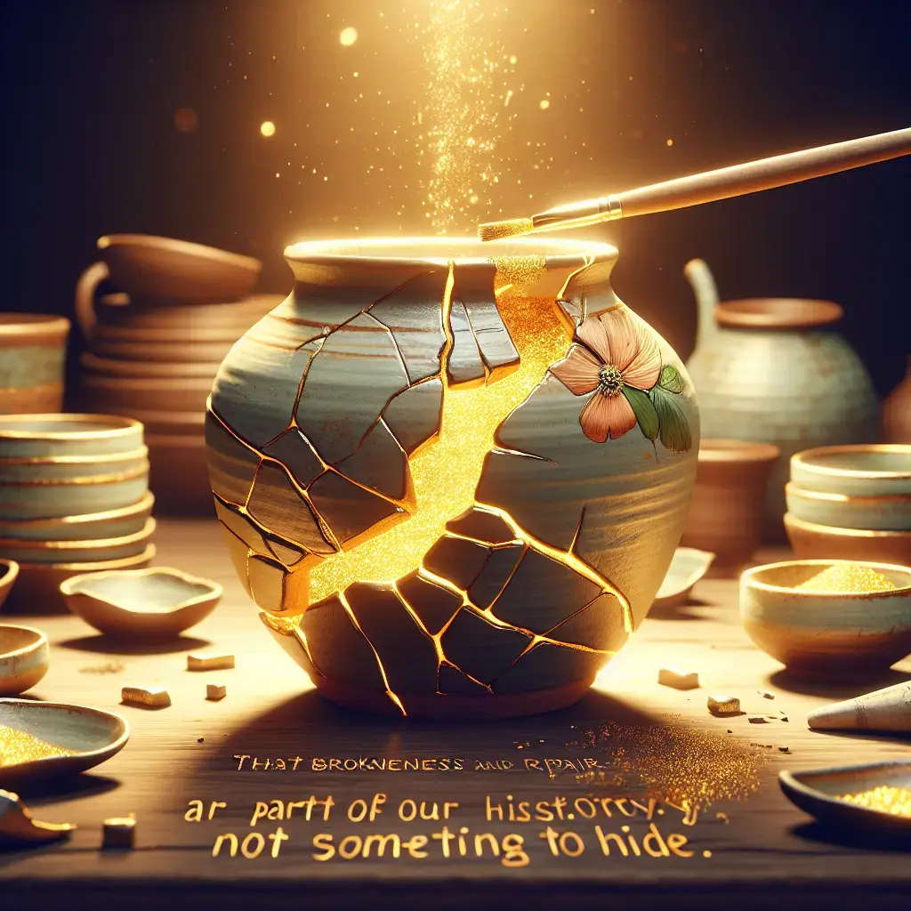 Representation of Kintsugi as a Metaphor for Personal Growth and Resilience