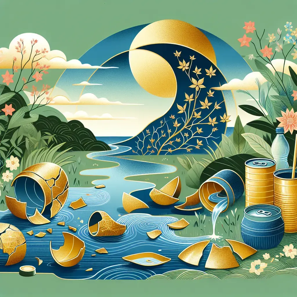 Representation of The Environmental Benefits of Kintsugi in Sustainable Art Practices
