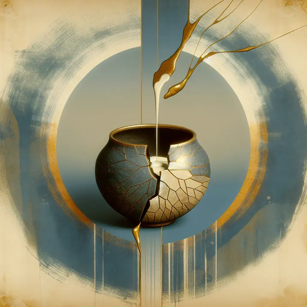 Representation of The Philosophy of Embracing Imperfection Through Kintsugi